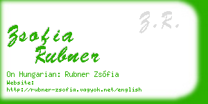 zsofia rubner business card