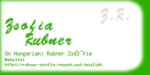 zsofia rubner business card